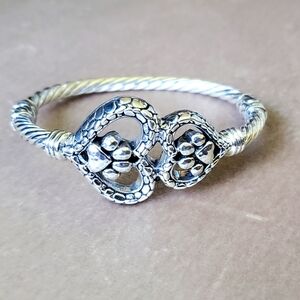 925 Sterling Silver Paw Print‎ HeartLove Bracelet